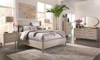 Modern Frosted Ash 6 Piece Queen Bedroom Set - Alexandra