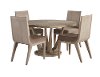 Frosted Ash Round 5 Piece Dining Set - Alexandra