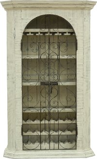 FSI-FER-33ARM/ARMOIR Traditional Antique White Wine Armoire - French