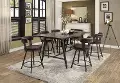 Appert Espresso Brown 5 Piece Counter Height Dining Set