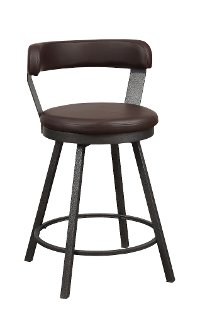 Espresso Brown 5 Piece Counter Height Dining Set - Appert-2