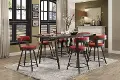 Appert Retro Red 5 Piece Counter Height Dining Set