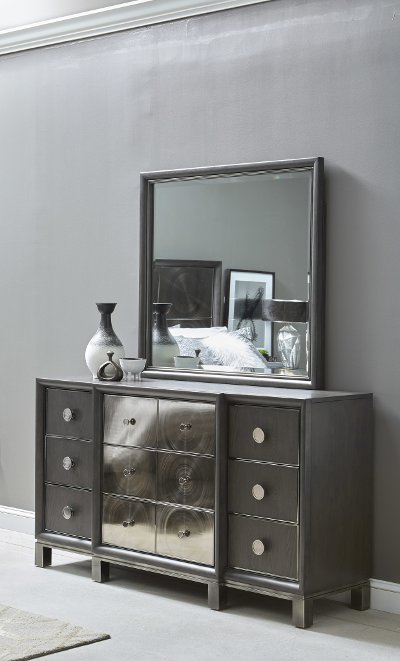 Contemporary Black and Nickel Dresser - Radiance Space