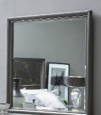 Contemporary Black and Nickel Mirror - Radiance Space
