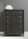 Contemporary Black and Nickel Chest of Drawers - Radiance Space