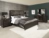 Contemporary Black Nickel 4 Piece Queen Bedroom Set - Radiance Space