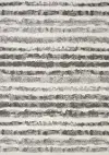 5 x 8 Medium White and Grey Striped Area Rug - Focus