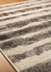 5 x 8 Medium White and Grey Striped Area Rug - Focus-2