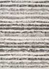 8 x 11 X-Large White and Grey Striped Area Rug - Focus