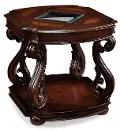 Traditional Italian Brown End Table - Harcourt