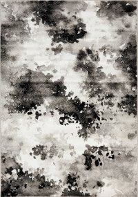 4 x 6 Small Gray and White Distressed Area Rug - Platinum