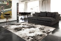 4 x 6 Small Gray and White Distressed Area Rug - Platinum-2