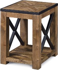 Transitional Medium Brown Small End Table - Penderton