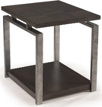 Contemporary Sleek Black End Table - Alton