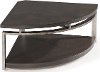 Clearance Contemporary Sleek Black Pie Shaped Coffee Table - Alton