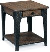 Rugged and Rustic Brown End Table with Drawer - Lakehurst