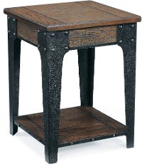 Rugged and Rustic Brown End Table - Lakehurst