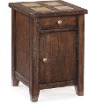 Clearance Antique Narrow Brown End Table - Allister