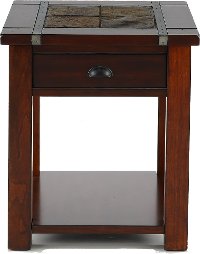 Roanoke Slate and Cherry Brown End Table