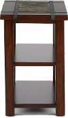 Slate and Cherry Brown Small End Table - Roanoke