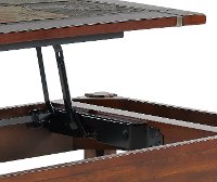 Slate and Cherry Brown Lift Top Coffee Table - Roanoke-2