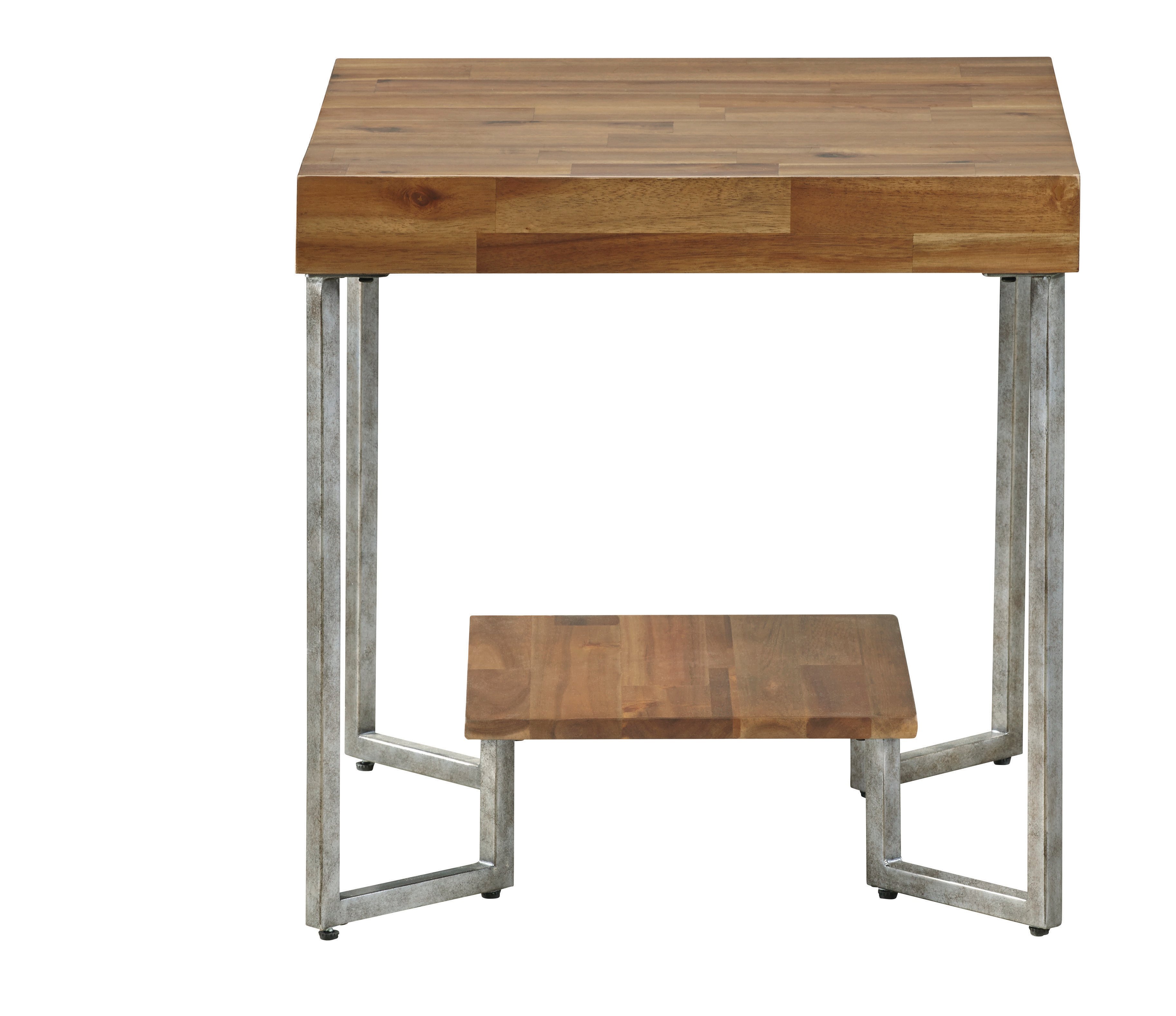 Natural Wood Grain Living Room End Table - Dawson-1