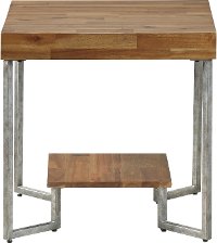 Natural Wood Grain Living Room End Table - Dawson-1