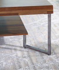 Natural Wood Grain Rectangle Coffee Table - Dawson-5