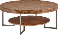 Natural Wood Grain Round Coffee Table - Dawson