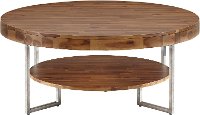 Natural Wood Grain Round Coffee Table - Dawson-2