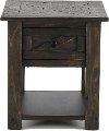 Transitional Black End Table - Garrett