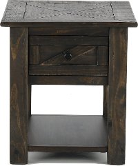 Transitional Black End Table - Garrett