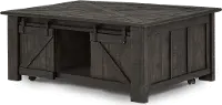 Garrett Black Lift Top Coffee Table with Storage