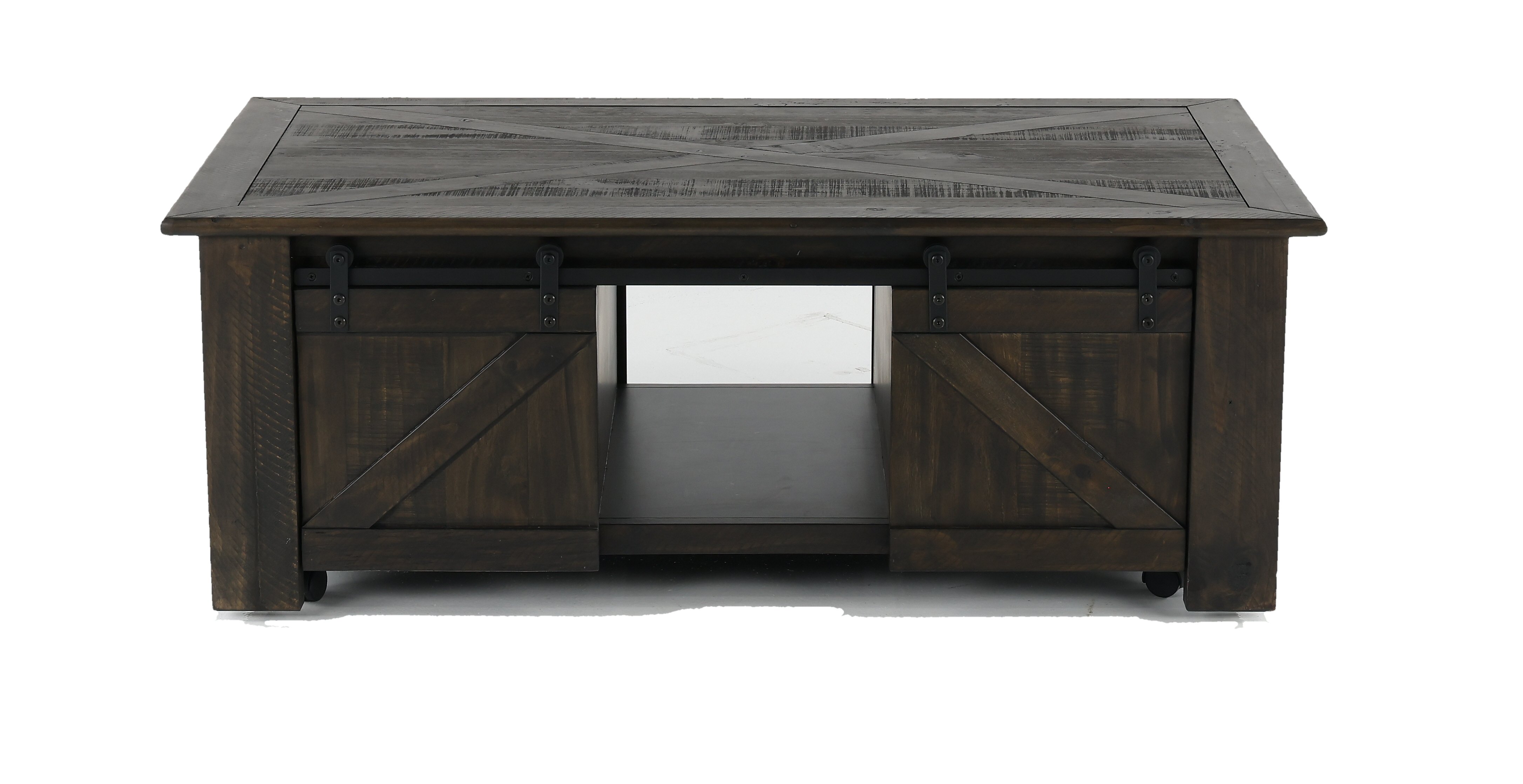 Garrett Transitional Black Lift Top Coffee Table with Storage-2