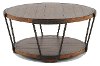 Antique Rustic Brown Round Coffee Table - Yukon