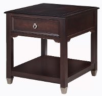 Transitional Dark Brown End Table - Darien