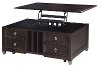 Transitional Dark Brown Lift Top Coffee Table - Darien-2