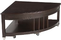 Dark Brown Pie Shaped Lift Top Coffee Table - Darien