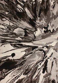 5 x 8 Medium White, Gray and Black - Flint
