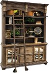 3 Piece Antique Two Tone Brown Bookshelf - Vintage