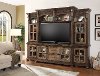 Two Tone Brown 4 Piece Antique Entertainment Center - Vintage