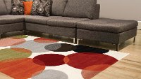 8 x 11 X-Large Geometric White, Red and Black Area Rug - Safi-2