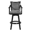 Black Swivel Bar Stool - Ronan -1