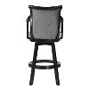 Black Swivel Bar Stool - Ronan -2