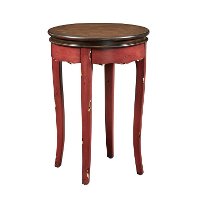 Red Round End Table - Rachel