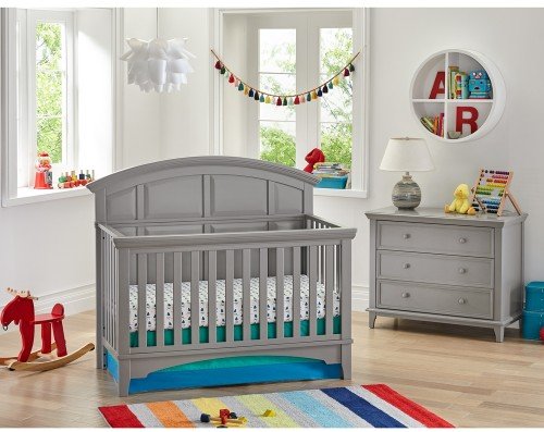 Classic Gray 4-in-1 Convertible Crib - Brooklyn-1
