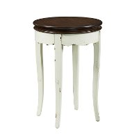 White Round End Table - Rachel-4