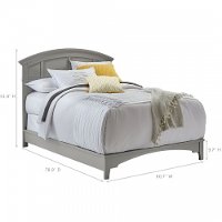 Classic Gray Convertible Full Size Bed Rails - Brooklyn-2