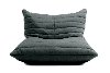 Casual Dark Gray Bean Bag Lounge Chair - Noush-2