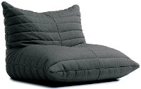 Casual Dark Gray Bean Bag Lounge Chair - Noush-3